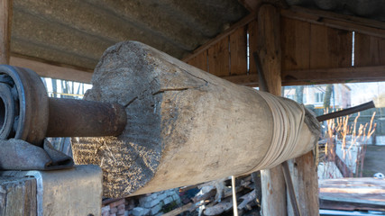 wooden gate on the well
