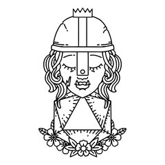 orc fighter character with natural twenty dice roll illustration