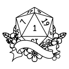natural one d20 dice roll illustration