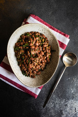 Traditional georgian lobio dish