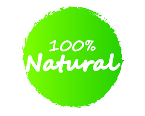 green organic logo. healthy food sign. 100% organic label. organic design template.