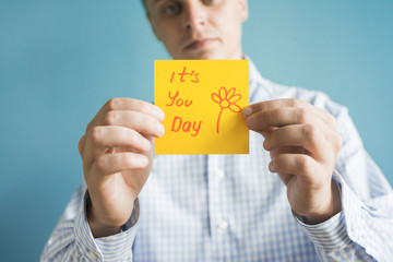 Picture icon in the hand your day