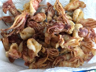 Fried squid, a traditional south italian dish