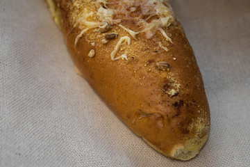 bread baguette loaf fresh cheese France bun flour flour malt bran wheat corn sunflower seeds baked cereals food crunch