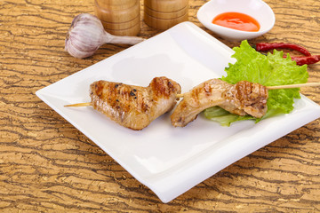 Chicken wings skewer