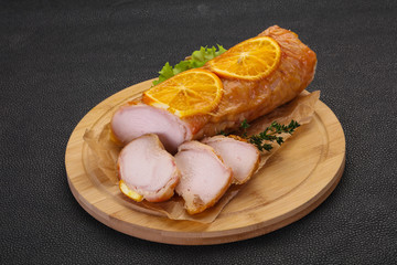 Chicken roll with orange