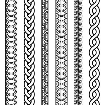 Macrame Crochet Weaving Braid Knot Knit, Vector Knitted Braided Pattern Of Intersecting Strands Wicker, Knitted Braided Pattern Intersecting Strands Wicke