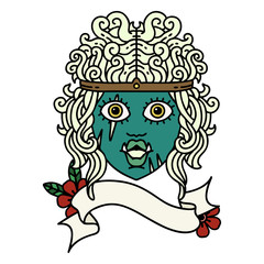 orc barbarian character face illustration