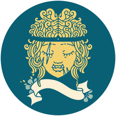 orc barbarian character face illustration