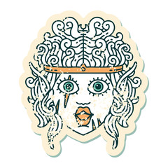 elf barbarian character face illustration