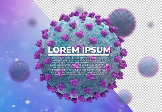 Covid-19 Microscopic Virus Scene Creator Mockup