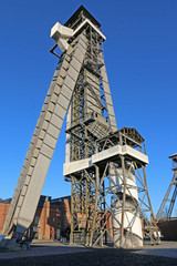 Fototapeta na wymiar Headframe of C-mine in Belgium 