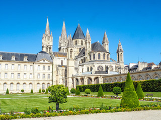 L'Abbaye-aux-Hommes or Abbey of Saint-Etienne, Caen, France - obrazy, fototapety, plakaty