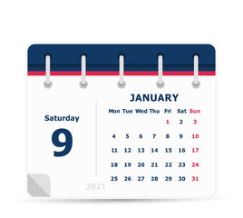 January 9 - Calendar Icon - 2021