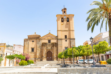 Fototapeta na wymiar the parish church of Santa Maria Magdalena in Castuera town, province of Badajoz, Extremadura, Spain
