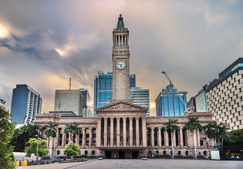 Brisbane City Council located adjacent to King George Square, Australia. - obrazy, fototapety, plakaty