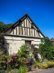 Buildings in Village of Giverny, France