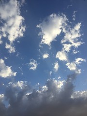 blue sky with clouds