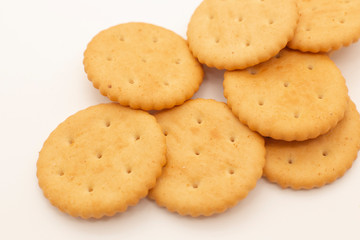 cracker cookies on a white background