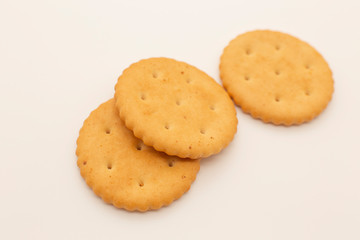 crackers on a white background