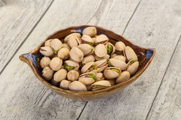 Pistachio nuts heap