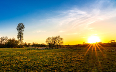 Landschaft am Tegeler Fliess in Berlin