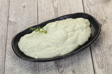 Cottage cream snack with herbs