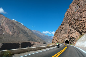 Motorcycle ride in the mountains