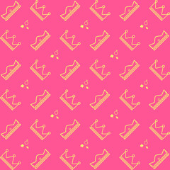 Ring and Crown Seamless Vector Pattern for Background