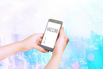 Word writing text Vaccine. Business photo showcasing preparation of killed microorganisms or living...
