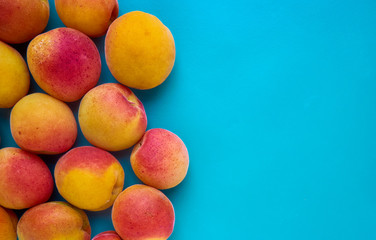 Ripe apricots on a background.