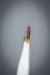 Spaceship launch. The elements of this image furnished by NASA.