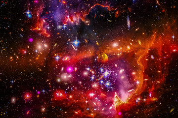 Fototapeta na wymiar Beautiful universe. Galaxies and stars. The elements of this image furnished by NASA.