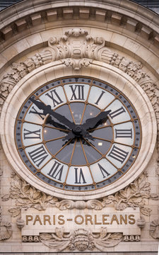 Paris, France - January 2014: The clock on the Orsay Museum,