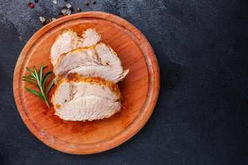 meat fried pork in roasting net (tasty and healthy meat grill food bbq) menu concept. background. top view. copy space for text
keto or paleo diet