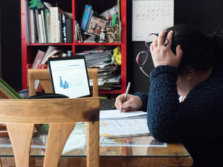 woman teaching from home