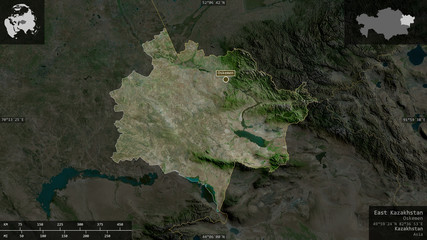East Kazakhstan, Kazakhstan - composition. Satellite