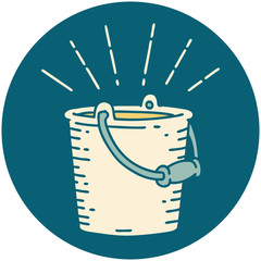 icon of tattoo style bucket of water
