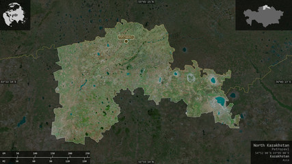North Kazakhstan, Kazakhstan - composition. Satellite