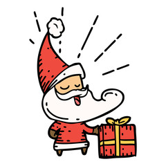 traditional tattoo style santa claus christmas character