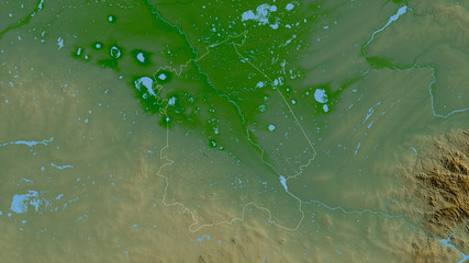Pavlodar, Kazakhstan - outlined. Physical