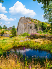 Basalt organ pipes of Panska skala near Kamenicky Senov, Czech Republic