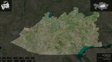 Qaraghandy, Kazakhstan - composition. Satellite
