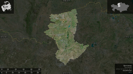 Qostanay, Kazakhstan - composition. Satellite