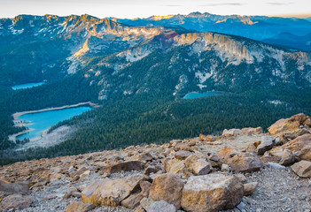 Sunrise Views of Lakes and Crest From Mammoth Mountain