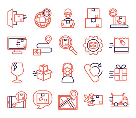 bundle of delivery service icons