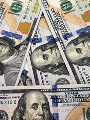 Dollar background. Background from paper money. American dollars. Business and finance.