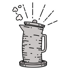 traditional tattoo style coffee jug