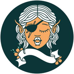 elf rogue character face icon