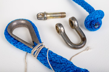 Repair of sailing ropes and slings. Sailor accessories.